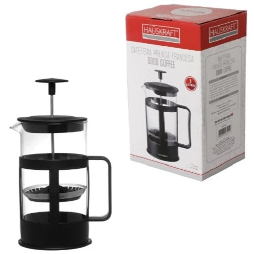 Prensa Francesa Good Coffee 1L Preta – Cafeteira para Café Gourmet