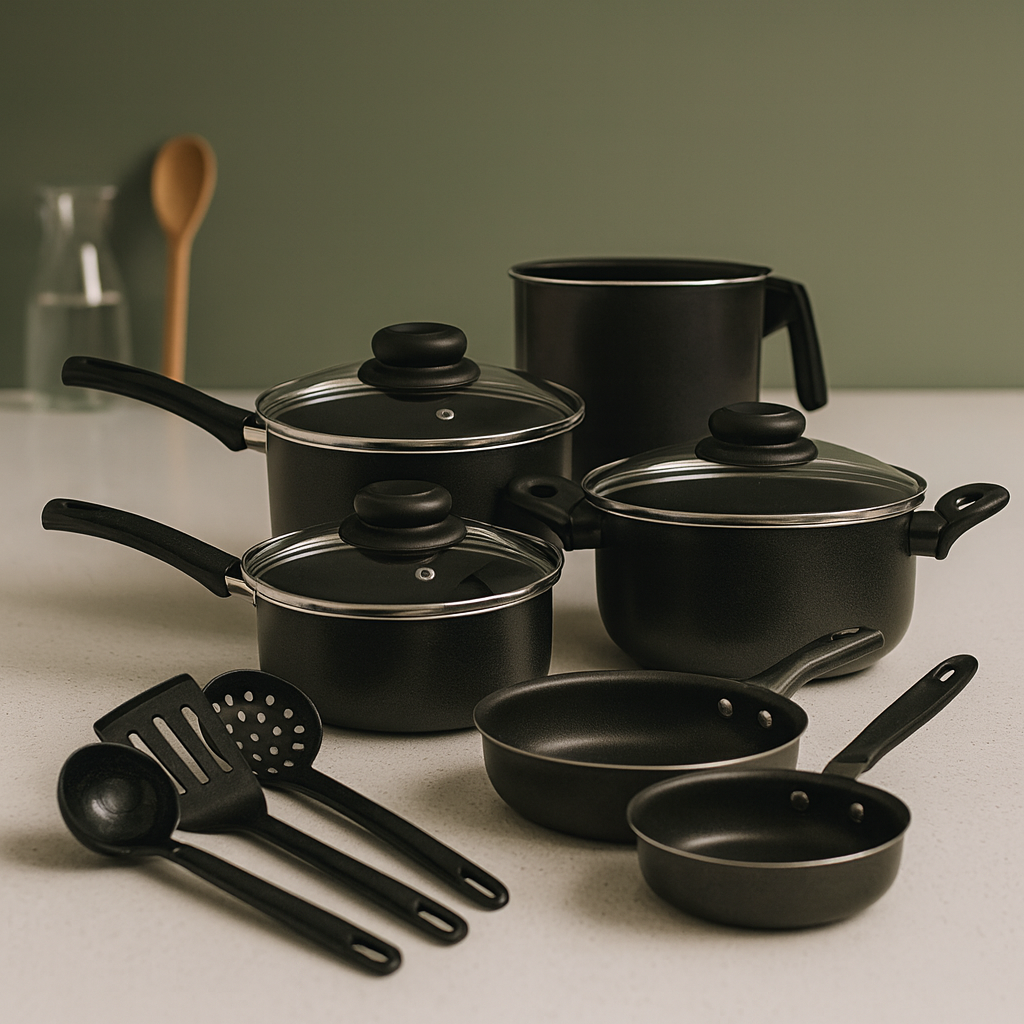 Kit Chef Class 9 Peças – Antiaderente com Tampas de Vidro Temperado