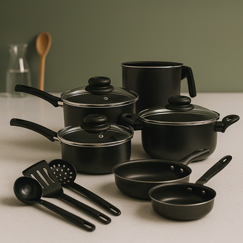 Kit Chef Class 9 Peças – Antiaderente com Tampas de Vidro Temperado