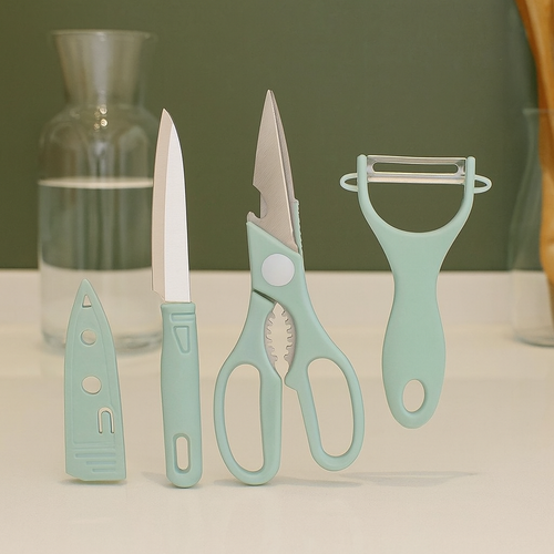 Kit Cozinha Compacto 4 Peças – Conjunto Pastel para Corte e Preparo