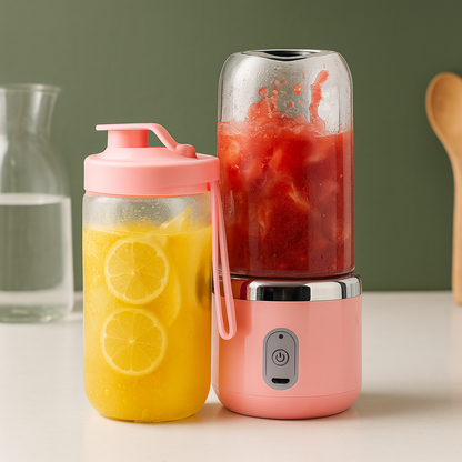 Mini Liquidificador Portátil 6 Lâminas 400ml Recarregável – Shake, Sucos e Smoothies | Casa Fiorenza