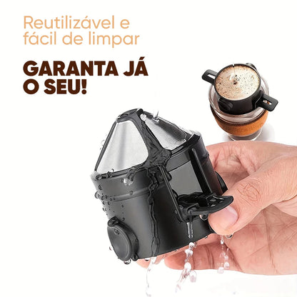 Mini Coador de Café e Chá Portátil – Filtro/Peneira Reutilizável