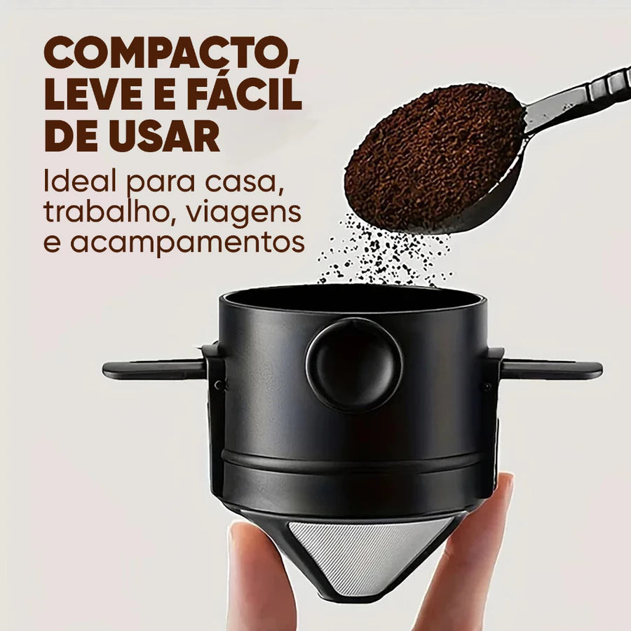 Mini Coador de Café e Chá Portátil – Filtro/Peneira Reutilizável