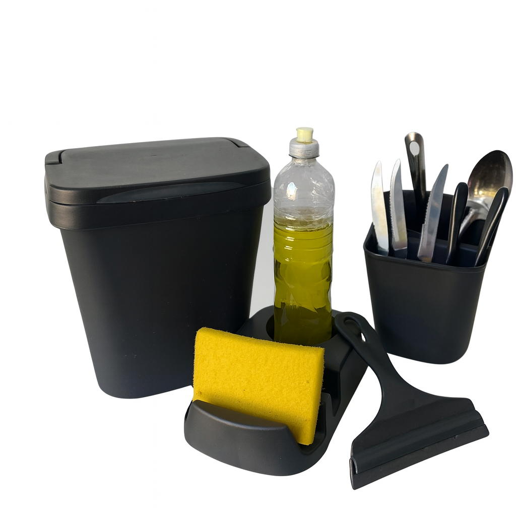 Kit Completo para Pia – 4 Peças Essenciais da Cozinha