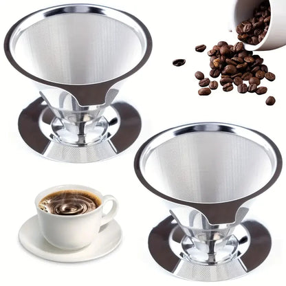Filtro de Café Inox Reutilizável 102 – Coador Sem Papel, Ecológico e Durável