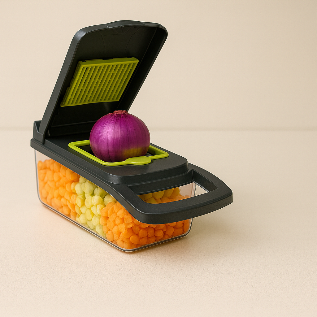 Fatiador e Cortador de Legumes 16 em 1 – Multifuncional com Coletor