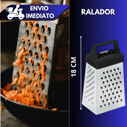 Kit 6 em 1 para Cozinha – Amassador, Ralador, Peneira e Espremedor